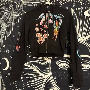 ED HARDY - Cropped❤️‍🔥 “Ed Hardy Phoenix Zip Front Hoodie” ❤️‍🔥